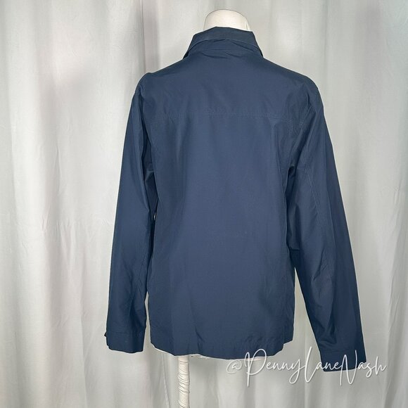 Nordic Outdoor Snap Front Rain Jacket Size M Navy - Picture 13 of 14